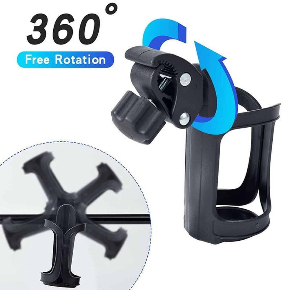 360 Rotation Bike Bicycle Bottle Cage Handlebar Mount Drink Water Cup Holder Kid Bicycle Bottle Holder Cage for Bike Stroller-WAYBIKER