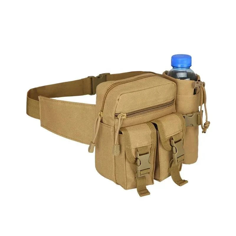 Tactical Men Waist Pack Nylon Hiking Water Bottle Phone Pouch Outdoor Sports Hunting Climbing Camping Belt Bag-WAYBIKER