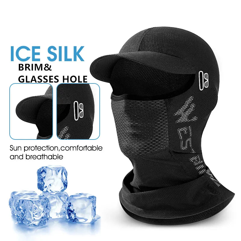 WEST BIKING Summer Cycling Balaclava Ice Silk Sun UV Protection Bicycle Motorcycle Caps Face Cover Fishing Hiking Sports Hats-WAYBIKER