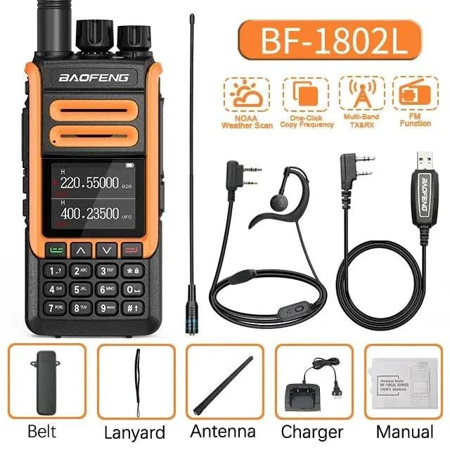Baofeng BF-1802L Wireless Copy Frequency Walkie Talkie Tri Band NOAA Long Rang Ham Two Way Radio Commutator Station For UV-5R-WAYBIKER