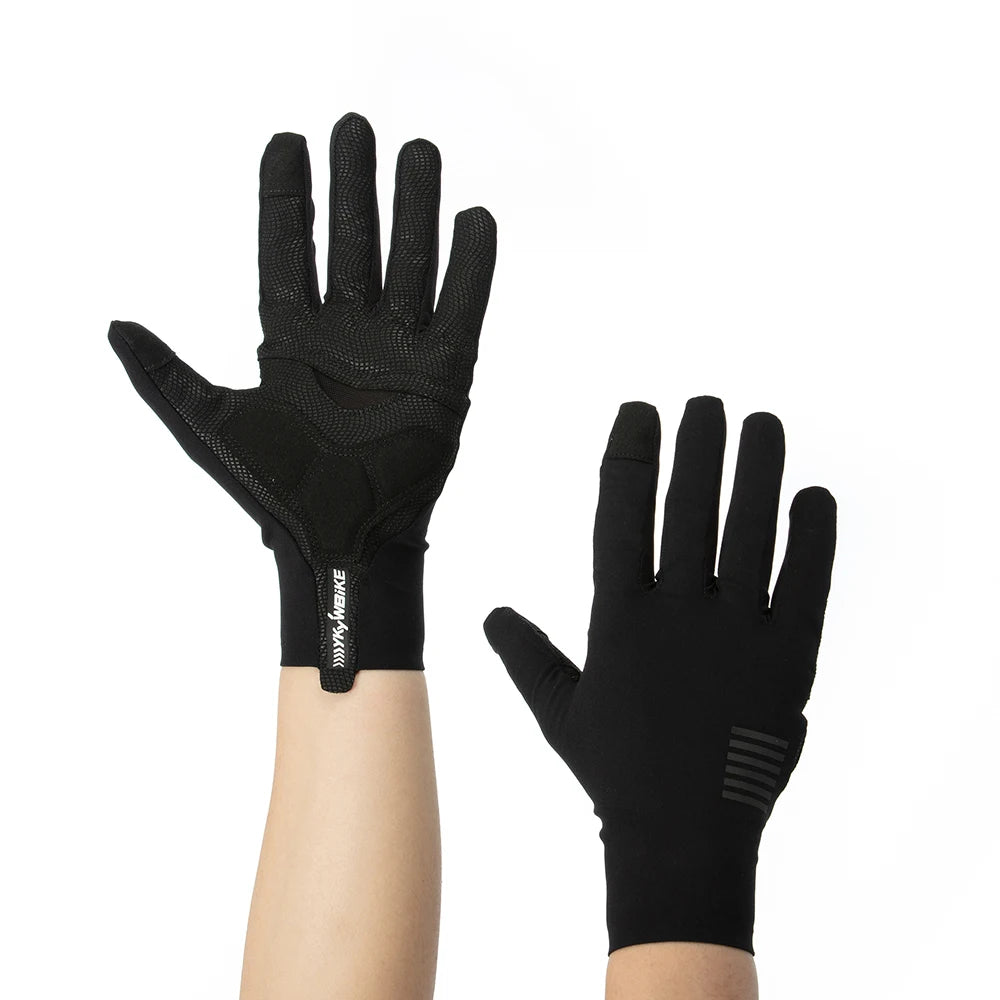 YKYWBIKE Cycling Gloves Full Finger MTB Bike Gloves Touch Screen Sports Gloves Bicycle Goves Unisex Breathable Shockproof Gloves-WAYBIKER