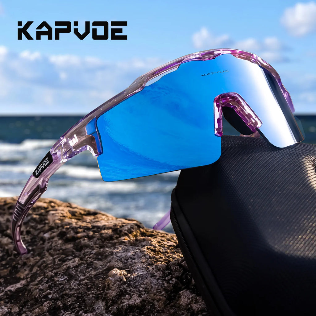 Kapvoe Cycling Glasses MTB Bike Riding Skating Sunglasses UV400 Fishing Goggles Man Woman Bike Bicycle Eyewear-WAYBIKER