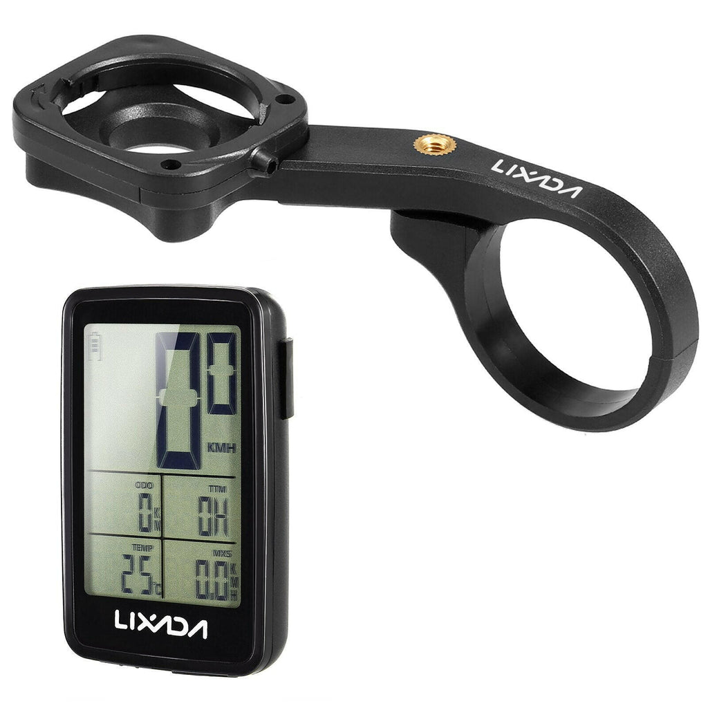 Lixada USB Rechargeable Wireless Bike Cycling Computer Bicycle Speedometer Odometer with Computer Mount Holder