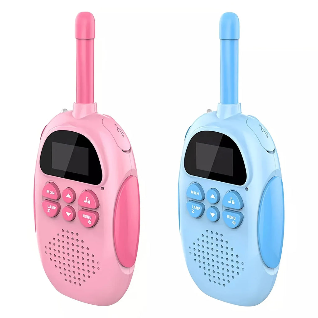 2 Pack Walkie Talkies for Kids Children's, Walkie Talkies for Kids  Radio Toy with Backlit LCD Flashlight, 3 KM Range Outside-WAYBIKER