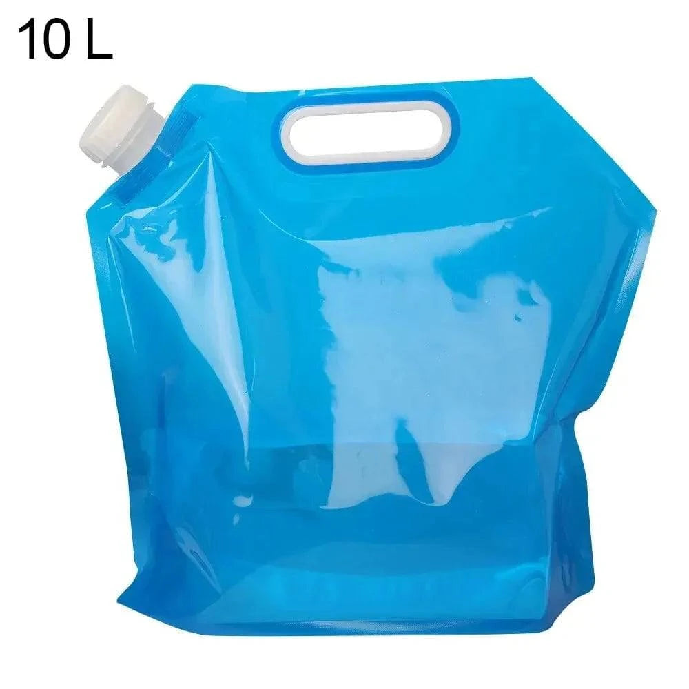 5/10L Portable Water Bag Folding Bucket Water Container Jug Bottle Pouch Outdoor Travel Camping with Handle Camping Supplies-WAYBIKER