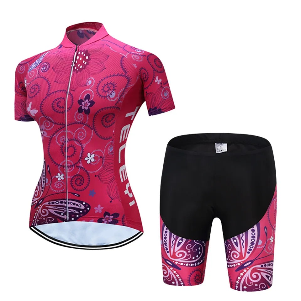 2023 Jersey Set Short Sleeve Cycling Clothes Riding Clothing Fashion Leisure Bike Wear Women MTB Women Breathable Quick-Dry-WAYBIKER