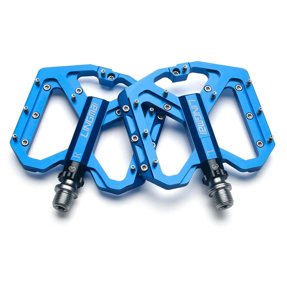 LINGMAI Ultralight Bicycle Pedal 3 Bearings Alloy Anti-slip Cycling Pedals BMX MTB Road Bike Sealed Bearing Bike Pedal-WAYBIKER