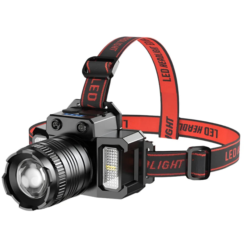 T51 Induction Headlamp Rechargeable LED Headlight 2000mah Super Bright  Flash Head Light Waterproof Camping Hunting Torch-WAYBIKER