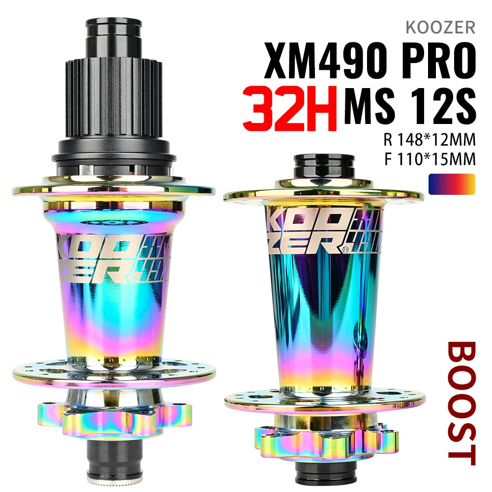 2024 KOOZER XM490 PRO BOOST Mountain Bike Hubs Steel shaft Sealed Bearing 148x12MM 110x15MM 141x5MM 28H 32 Holes Noise hub