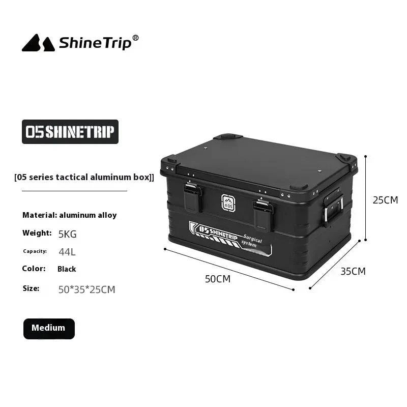 ShineTrip Outdoor 05 Series Camping Aluminum Box Multi functional Modular Storage Aluminum Alloy Coffee Box-WAYBIKER