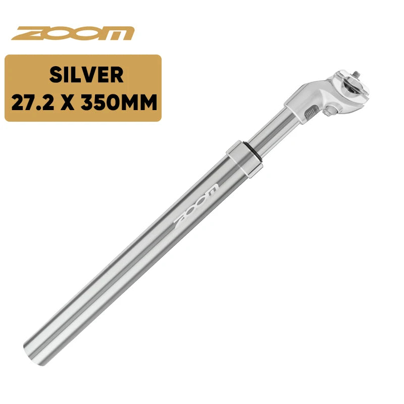 ZOOM Bike Suspension Seatpost 27.2/31.6/28.6/30.4/30.8/33.9mm MTB Suspension Seat Tube 350mm Shock Absorber Seat Post Bike Parts