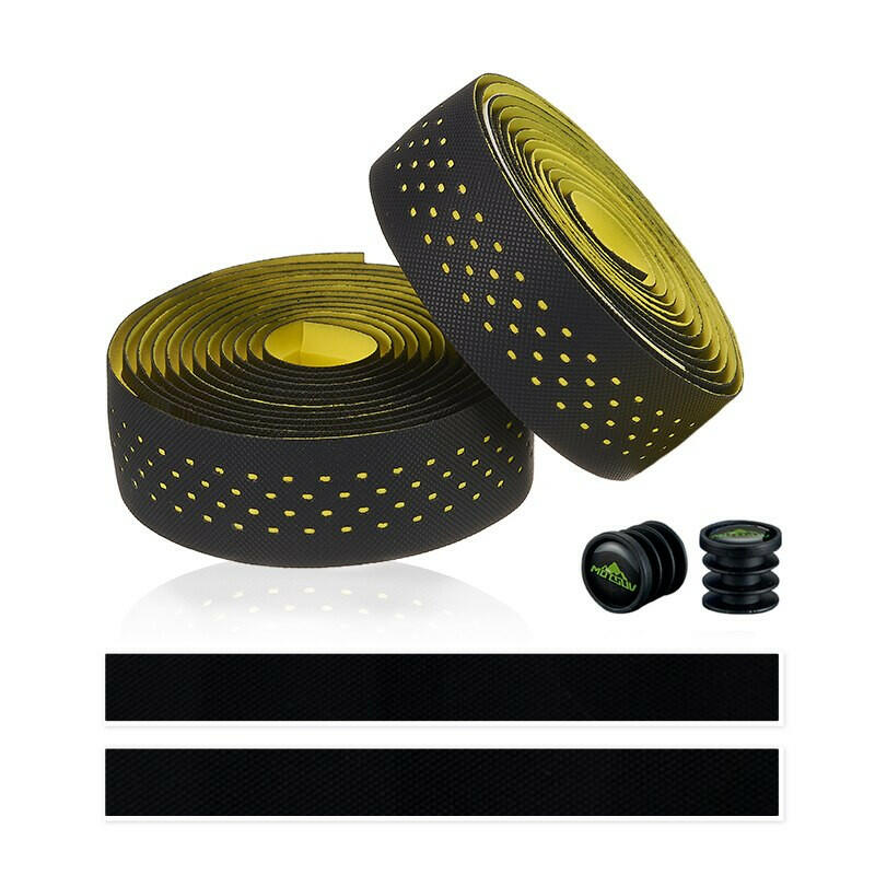 ESLNF Bicycle Handlebar Tape Steering Wheel Cover Road Cycling Handle Non-slip PU Belt Tape Bike Accessories Shock Straps-WAYBIKER