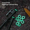 10/50/100pcs Outdoor Ground Nail Luminous Ring Silicone Rubber O-ring Warning Ring For Camping Tent Nail Accessories-WAYBIKER