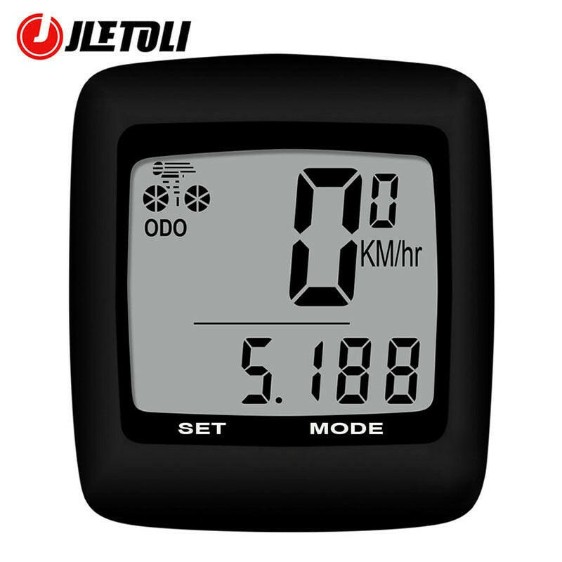 JLETOLI Waterproof Bicycle Computer Bike Speedometer Wired Cycling Stopwatch Thermometer Bicycle Accessories LCD Display-WAYBIKER
