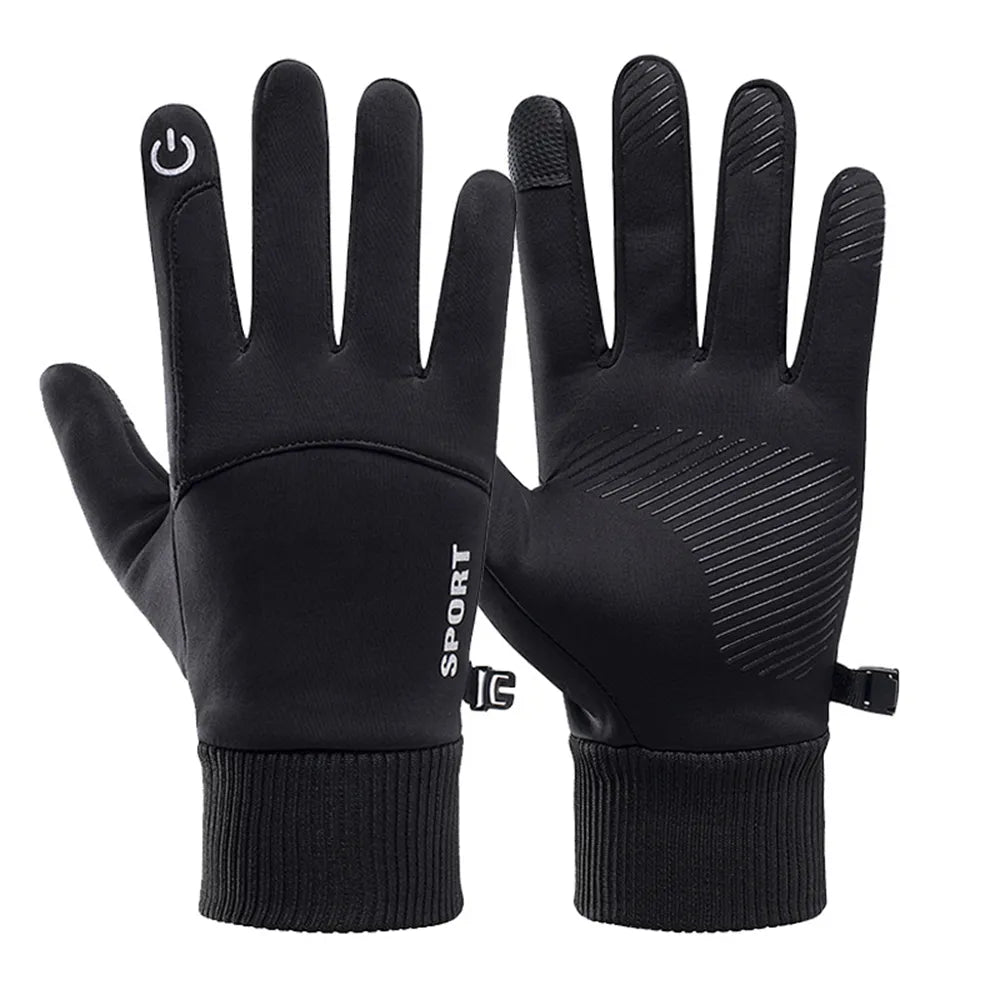 Winter Waterproof Men's Gloves Windproof Sports Fishing Touchscreen Driving Motorcycle Ski Non-slip Warm Cycling Women Gloves-WAYBIKER
