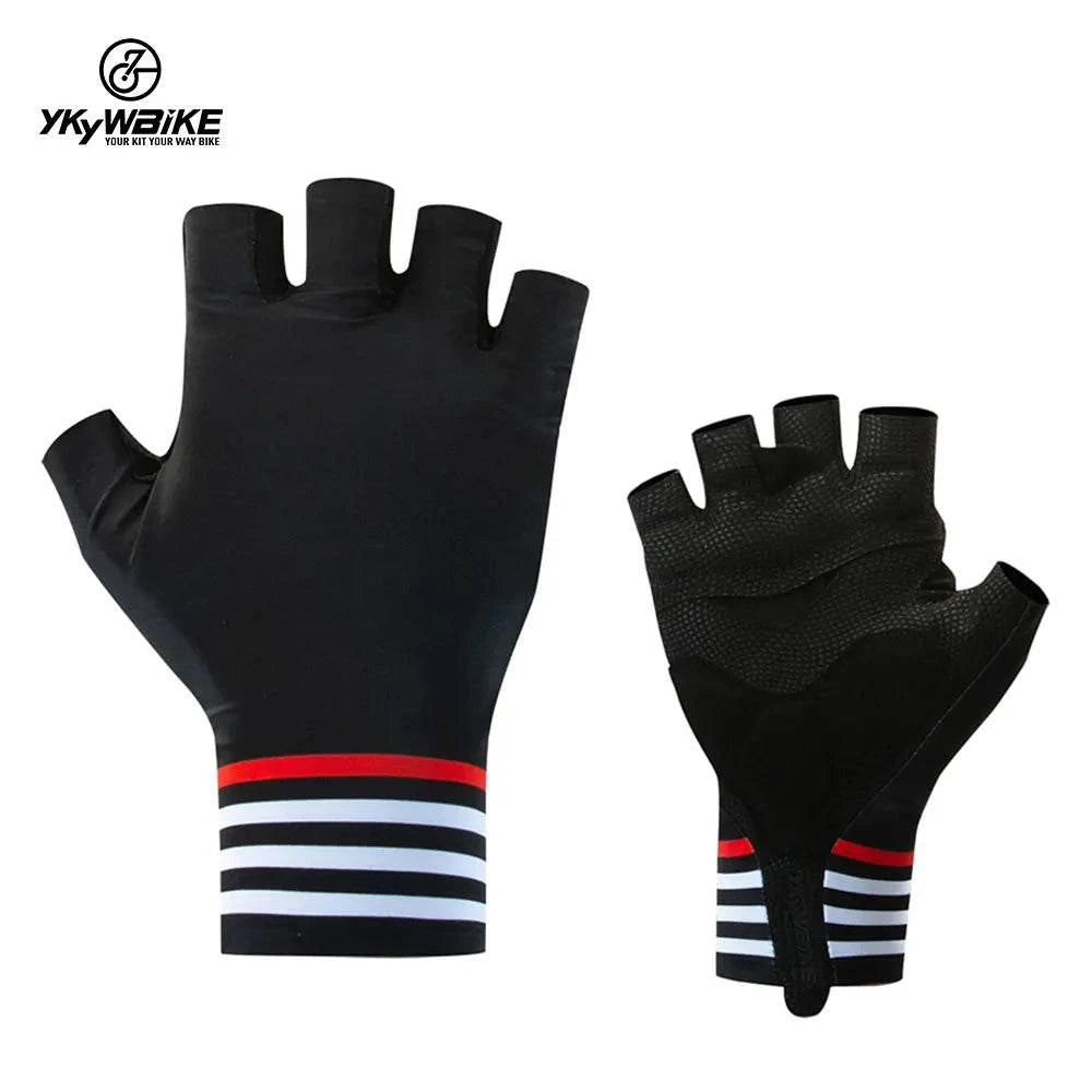 Ykywbike Cycling Men's Half Gloves Breathable Shockproof Cycling Gloves Fingerless Gloves Mtb Mountain Bicycle Gloves Sports-WAYBIKER
