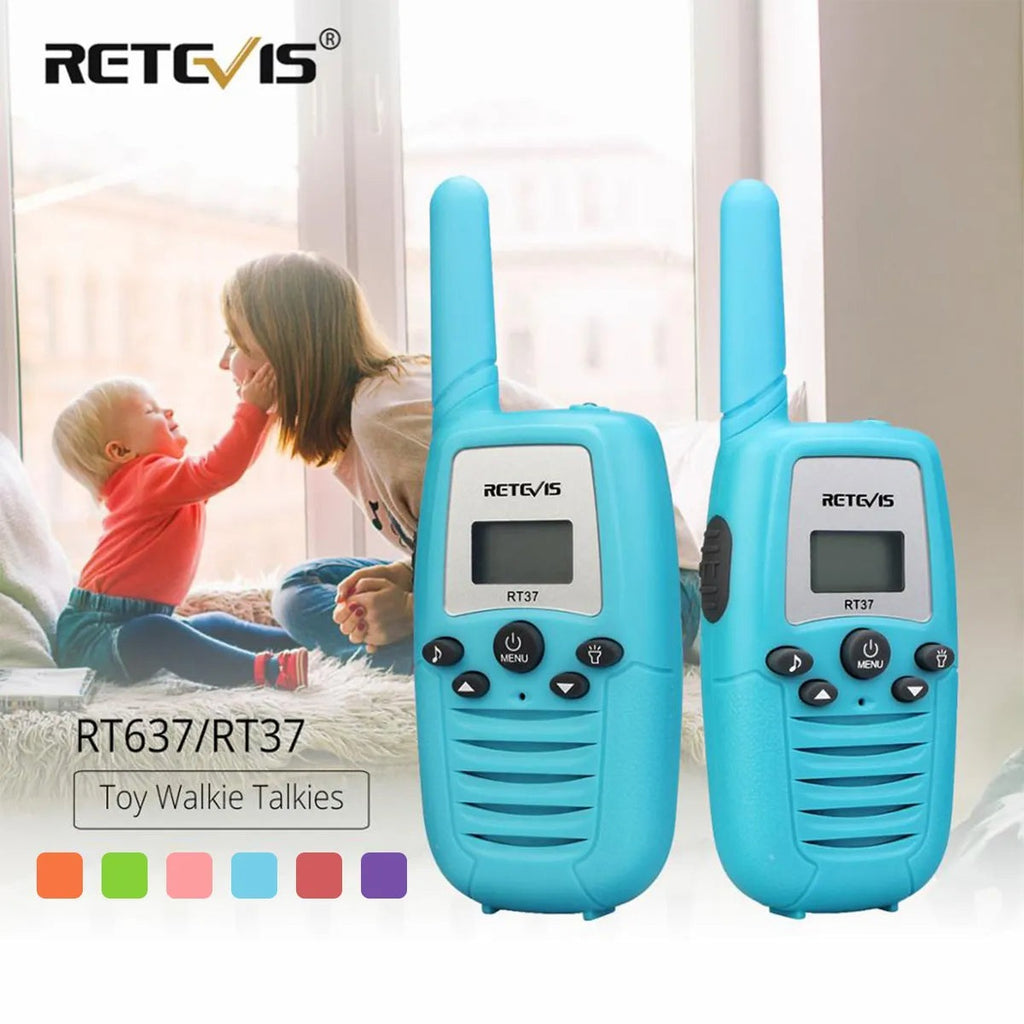 Retevis RT37 Walkie Talkie Children 2pcs Kids Radio FRS 462Mhz 22 Channels Birthday Gift for Children's Toy Walkie-talkie Radio-WAYBIKER