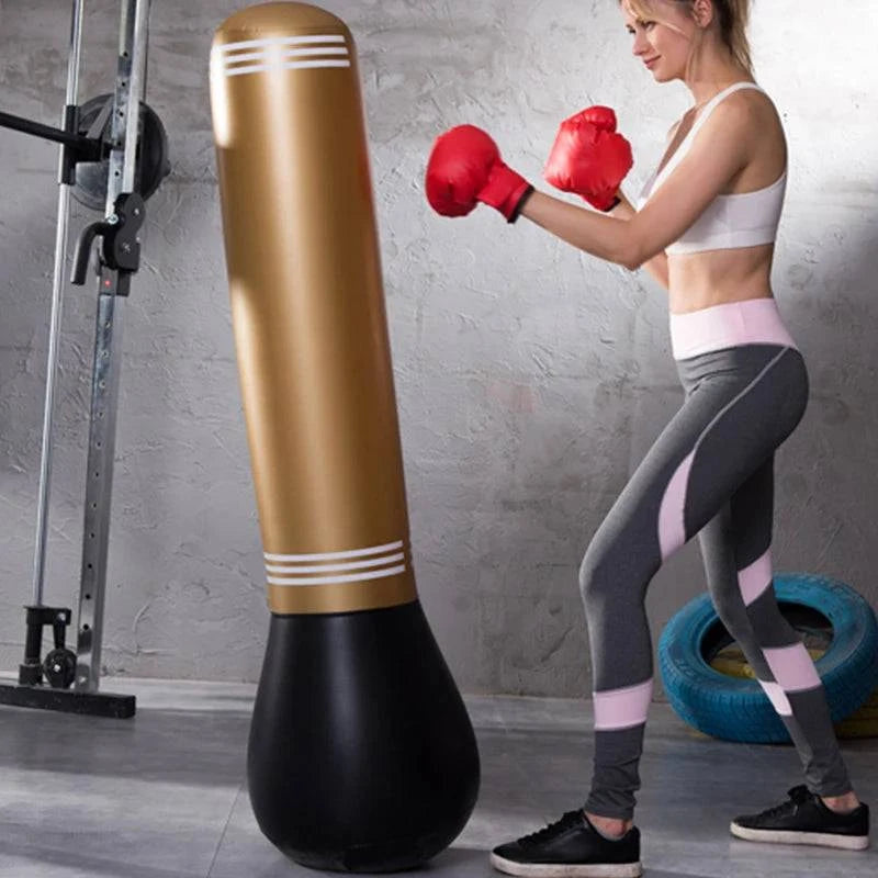 Boxing Punching Bag Inflatable Freestanding Tumbler Muay Thai Training Decompression Rebound Punching Bag Taekwondo Bag-WAYBIKER