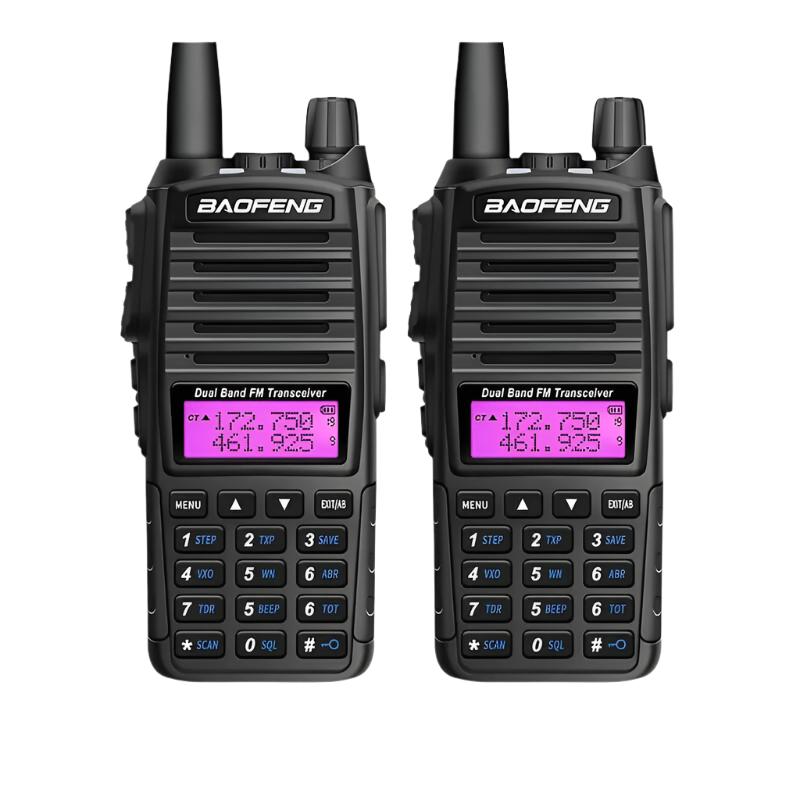 Baofeng UV-82 Walkie Talkie 8W 1PCS 2PCS FM Radio Type C Battery Optional Comunicado Radio For Hunting CB Ham Radios UV-5R UV-16-WAYBIKER