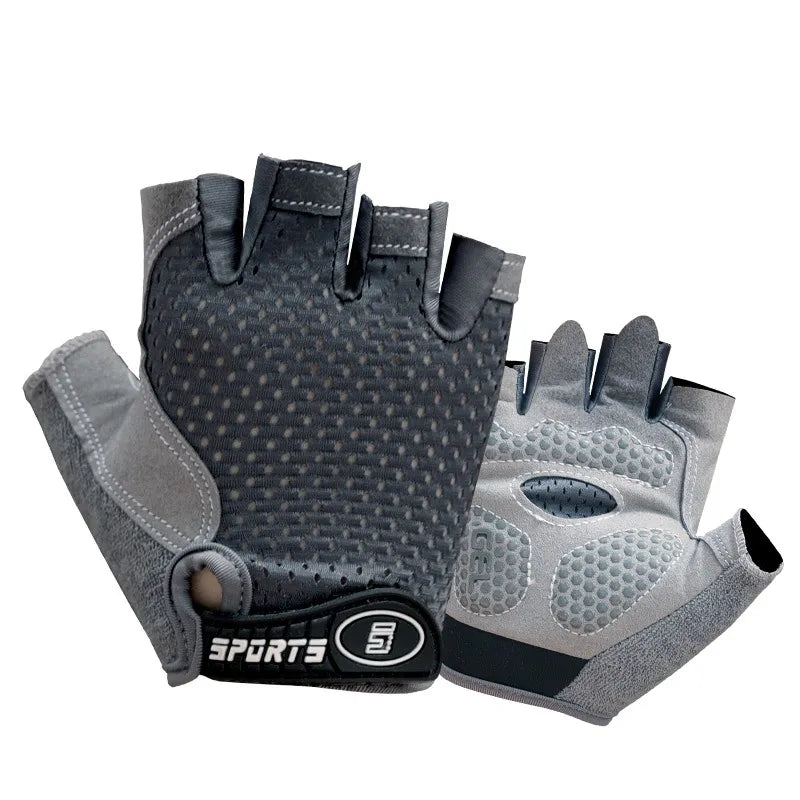 Children's Gloves Half Finger Outdoor Sports Kids Cycling Boys Girls Protection Antislip Breathable Thin Spring Summer Gloves-WAYBIKER