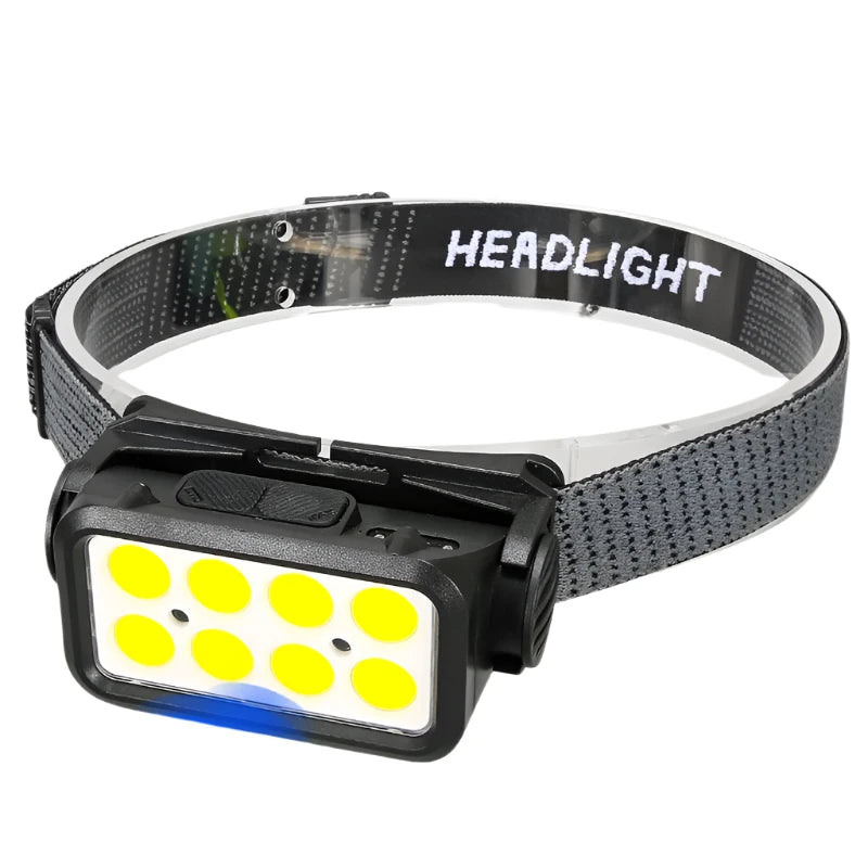 Super Bright Led Headlamp Portable COB Sensor HeadLight With 18650 Battery USB Rechargeable Head Flashlight For Fishing Camping-WAYBIKER