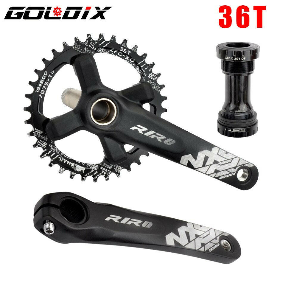 GOLDIX NX Bicycle Crankset 104BCD Wide Narrow 32-42T Chainring 170/175mm Forged Crank Compatible with SHIMANO/SRAM 11-12Speed-WAYBIKER