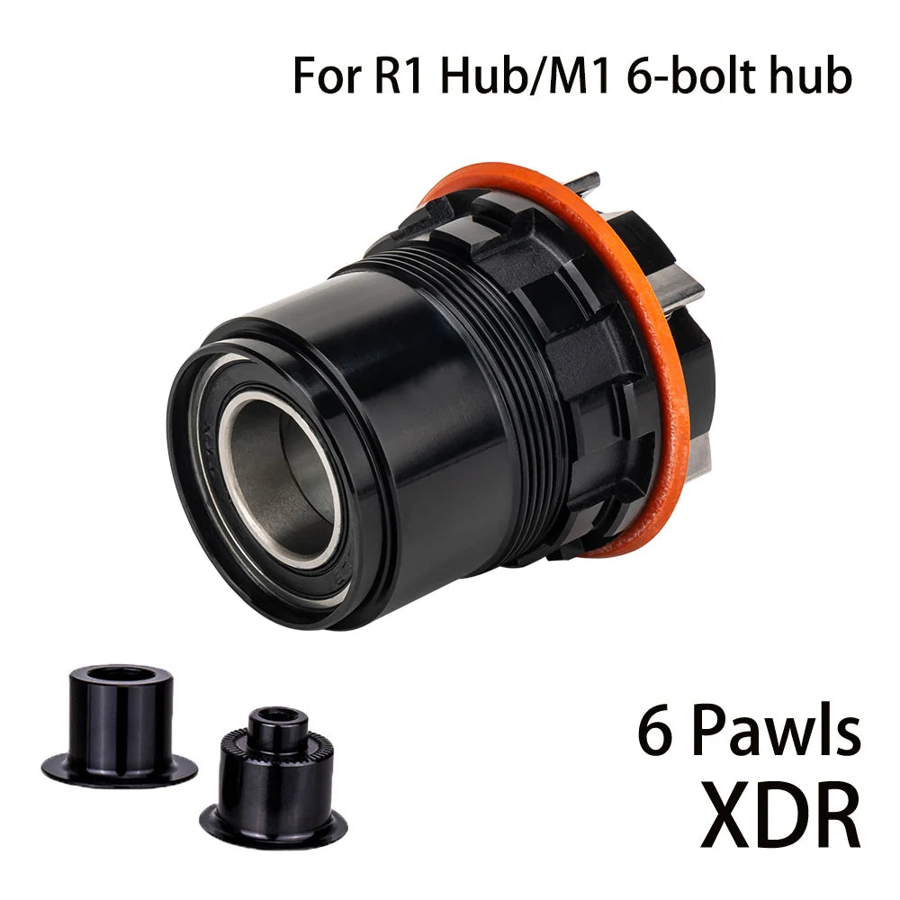 ZTTO R1 Hub Driver M1-6bolt Hub Body XDR XD HG MS Hub Body 6 Pawls System Replacement For R1 Freehub 135x10 QR 142x12 Thru Axle