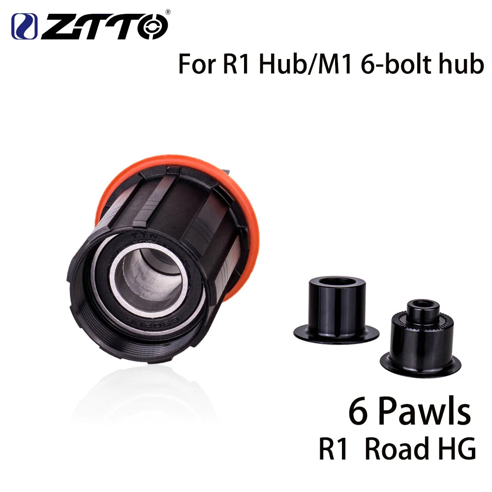 ZTTO R1 Hub Driver M1-6bolt Hub Body XDR XD HG MS Hub Body 6 Pawls System Replacement For R1 Freehub 135x10 QR 142x12 Thru Axle