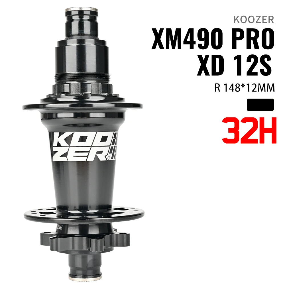 2024 KOOZER XM490 PRO BOOST Mountain Bike Hubs Steel shaft Sealed Bearing 148x12MM 110x15MM 141x5MM 28H 32 Holes Noise hub