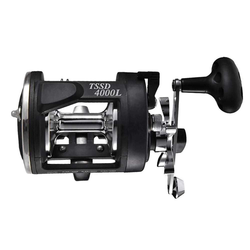 Boat Sea Fishing Reel Trolling Fishing Reel Right Hand Drum Fishing Wheel Consume Counterforce From Fish and Reduce Your Burden-WAYBIKER