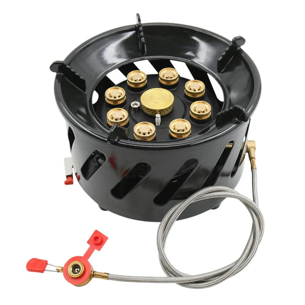 BULIN 18000W High-power Camping Stove with Piezo Seven-core Gas Stoves Burner for Outdoor Tourism Tourist BBQ Survival Equipment-WAYBIKER