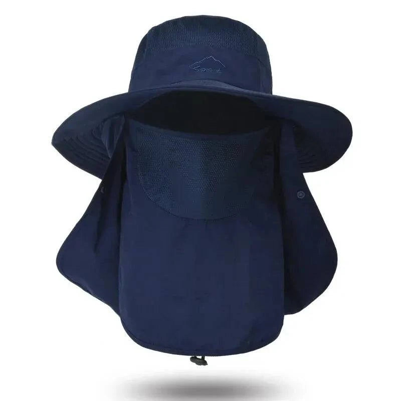 Summer Quick Dryng UV Protection Fisherman Cap Face Neck Cover Outdoor Fishing Cycling Removable Men Visor Hat Women Bucket Hat-WAYBIKER