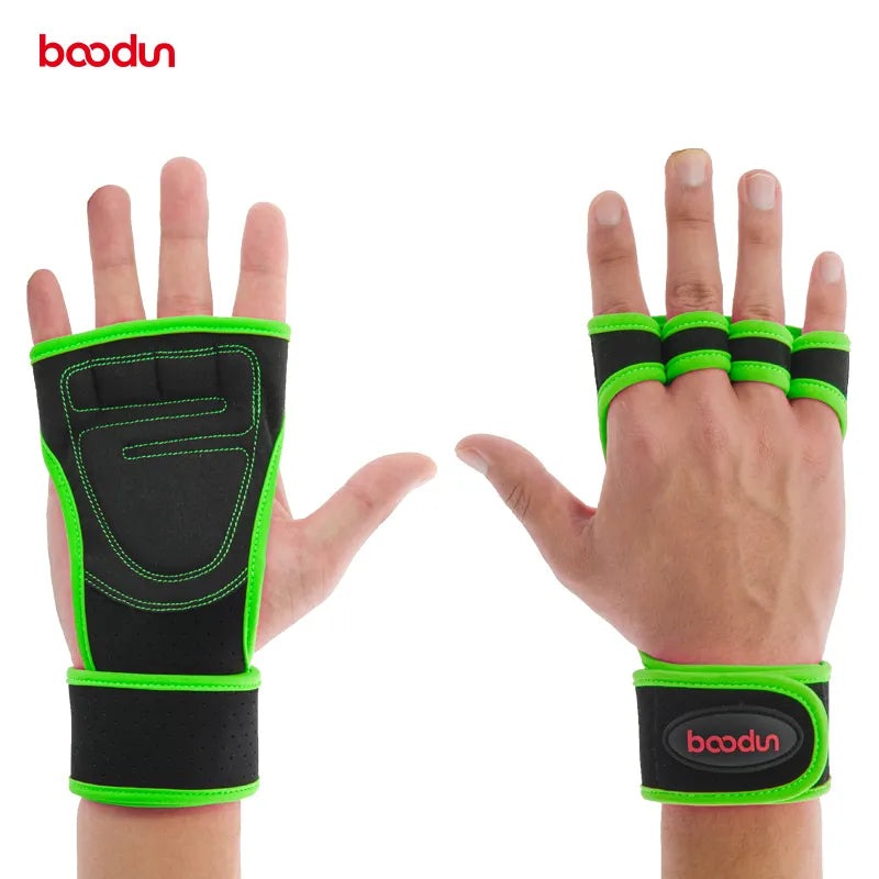 7071021 Body Building Gym Training Keep Fit Gloves Wrist Wraps Workout Half Finger-WAYBIKER