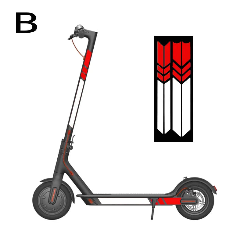 Scooter Sticker Reflective PVC Scooter Decal Waterproof Night Riding Warning Strip for Xiaomi Mijia M365-WAYBIKER