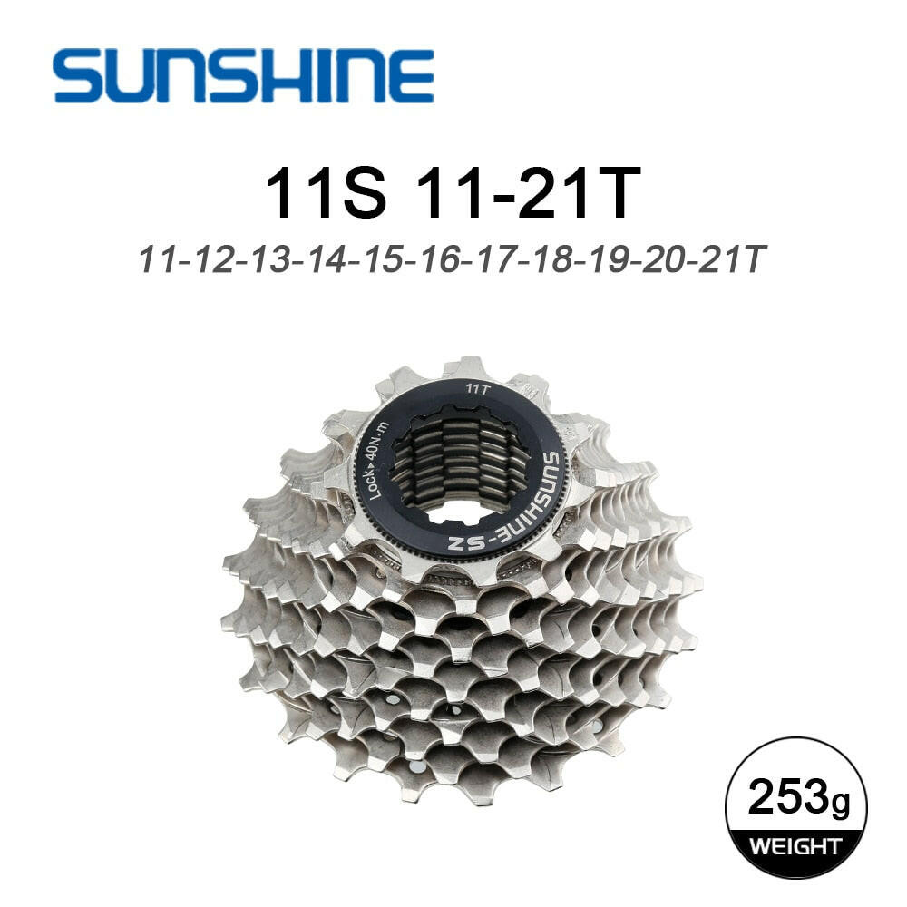 Sunshine Racing Bike Freewheel 10 11 Speed Velocidade 11-21T Bicycle Cassette Sprocket Road Bikes Ratchet-WAYBIKER