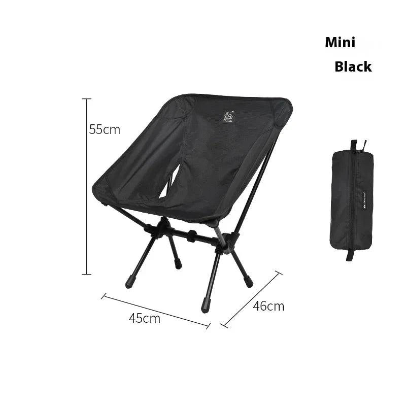 ShineTrip Camping Moon Chair Lightweight Folding Chair Outdoor Reliable Backing Beach Chair Fishing Chair Chair Sketching Chair-WAYBIKER