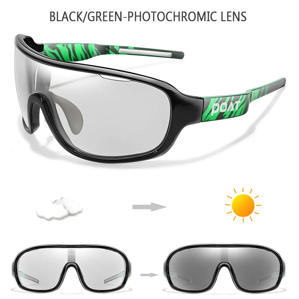 POAT BRAND Polarized  Photochromic Men Women Eyewear Sports Outdoor Road Cycling  Cycling Fishing Sunglasses Male Bike Glasses-WAYBIKER