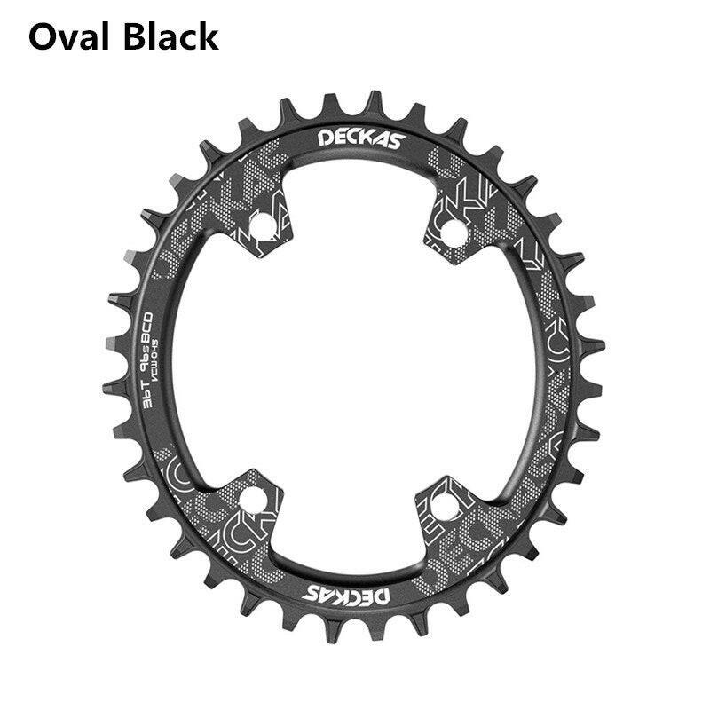 Deckas Round Oval 96BCD Chainring MTB Mountain 96bcds Bike Bicycle  32T 34T 36T 38T Crown Plate For M7000 M8000 M4100 M5100-WAYBIKER