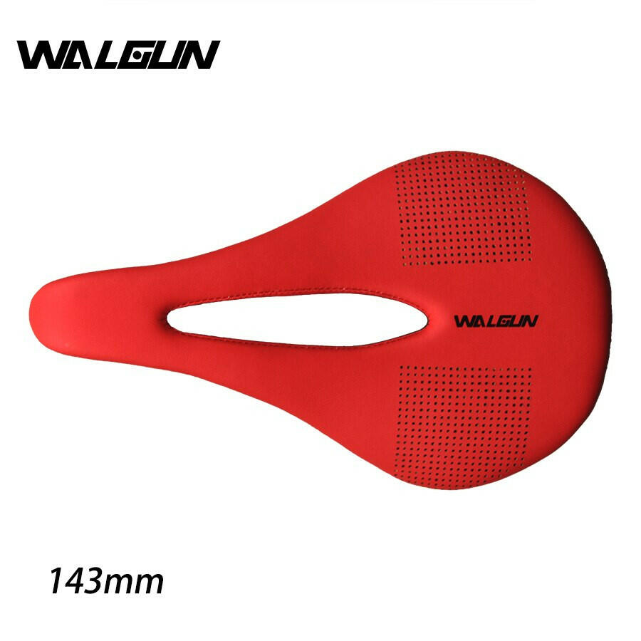 Walgun Ultralight Bicycle Saddle Cushion 3K Full Carbon Fiber Leather Bike Saddle Mountain Bike MTB Road Saddle 143/155 mm 106 g-WAYBIKER
