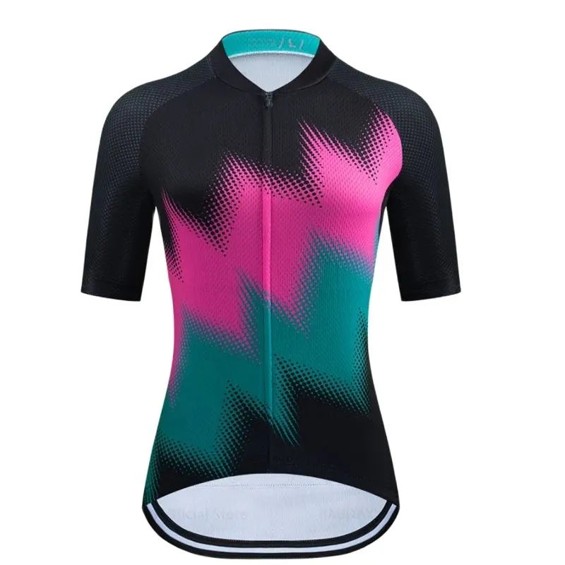Short Sleeve Jersey Set Women Pattern Breathable Road Bike Clothes Cycling Clothing Summer Cycling Kit Vintage-WAYBIKER