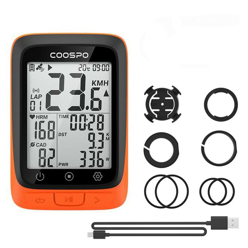 Bicycle Computer CooSpo BC107 IP67 2.3 INCH Ble5.0 Sync To Stra Ant+ Sensors Wireless Light Bicycle MTB Speedometer-WAYBIKER