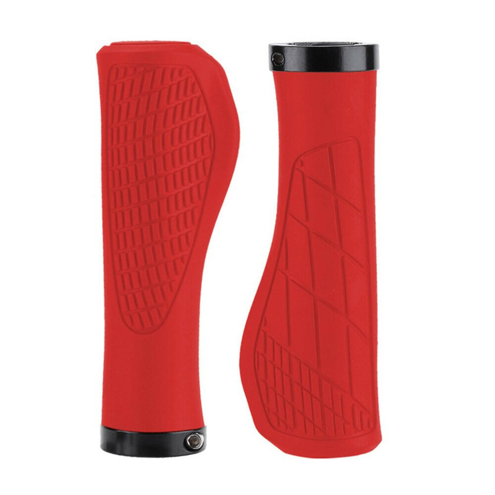 2PCS Non-slip Mountain Bike Handlebar Grips Soft Rubber MTB Grips Anti-skid Comfortable Lockable Bicycle Grips Bike Parts-WAYBIKER