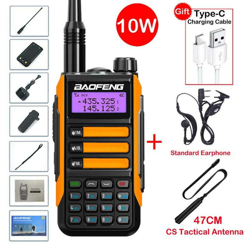 2023 Baofeng UV-16 MAX V2 Professional 10W Upgraded Of UV-5R UV-10R Walkie Talkie IP68 Waterproof Long Range Dual Band Ham Radio-WAYBIKER