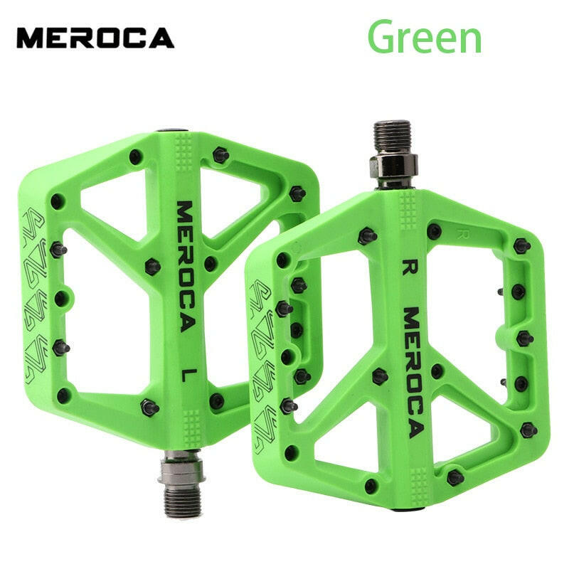 MEROCA Bicycle Pedal Mountain Bike Pedal Non-slip Nylon Ultralight Pedal for XC Off-road Bike-WAYBIKER