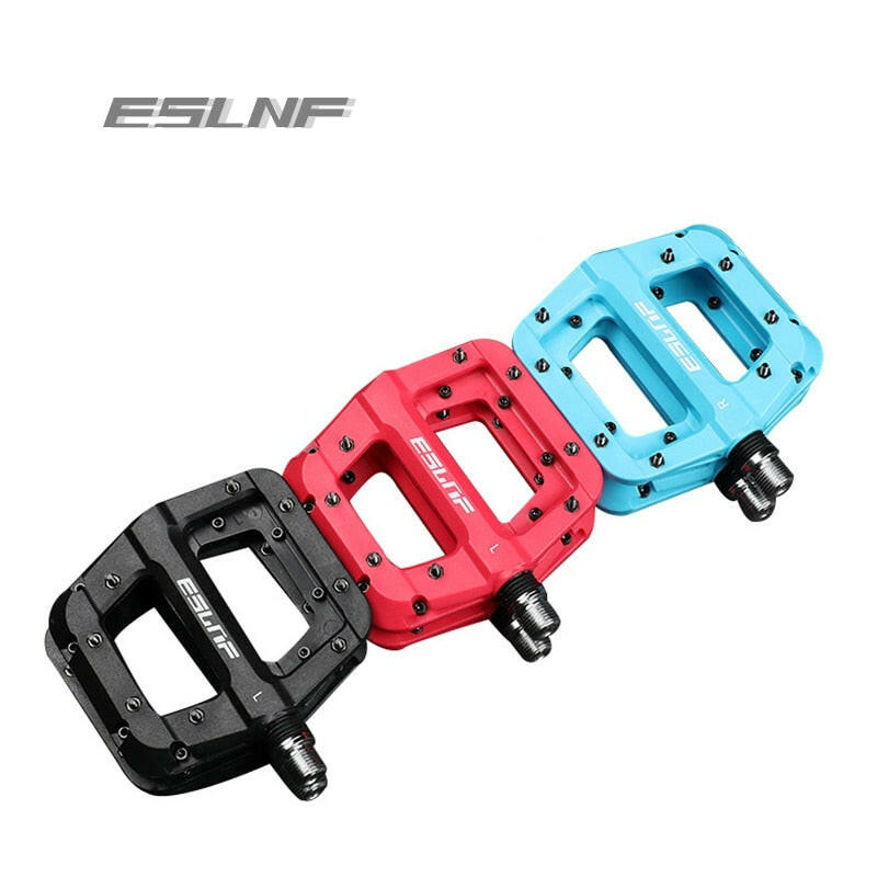 ESLNF Ultralight Seal Bearings Bicycle Bike Pedals Cycling Nylon Road Bmx Mtb Pedals Flat Platform Bicycle Parts Accessories-WAYBIKER