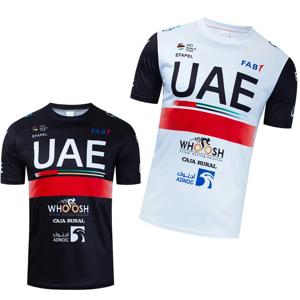 White UAE Cycling  Jersey 2024 Men's Ciclismo Team Jersey Quick Dry Bike Maillot Sports T-shirt Clothing-WAYBIKER