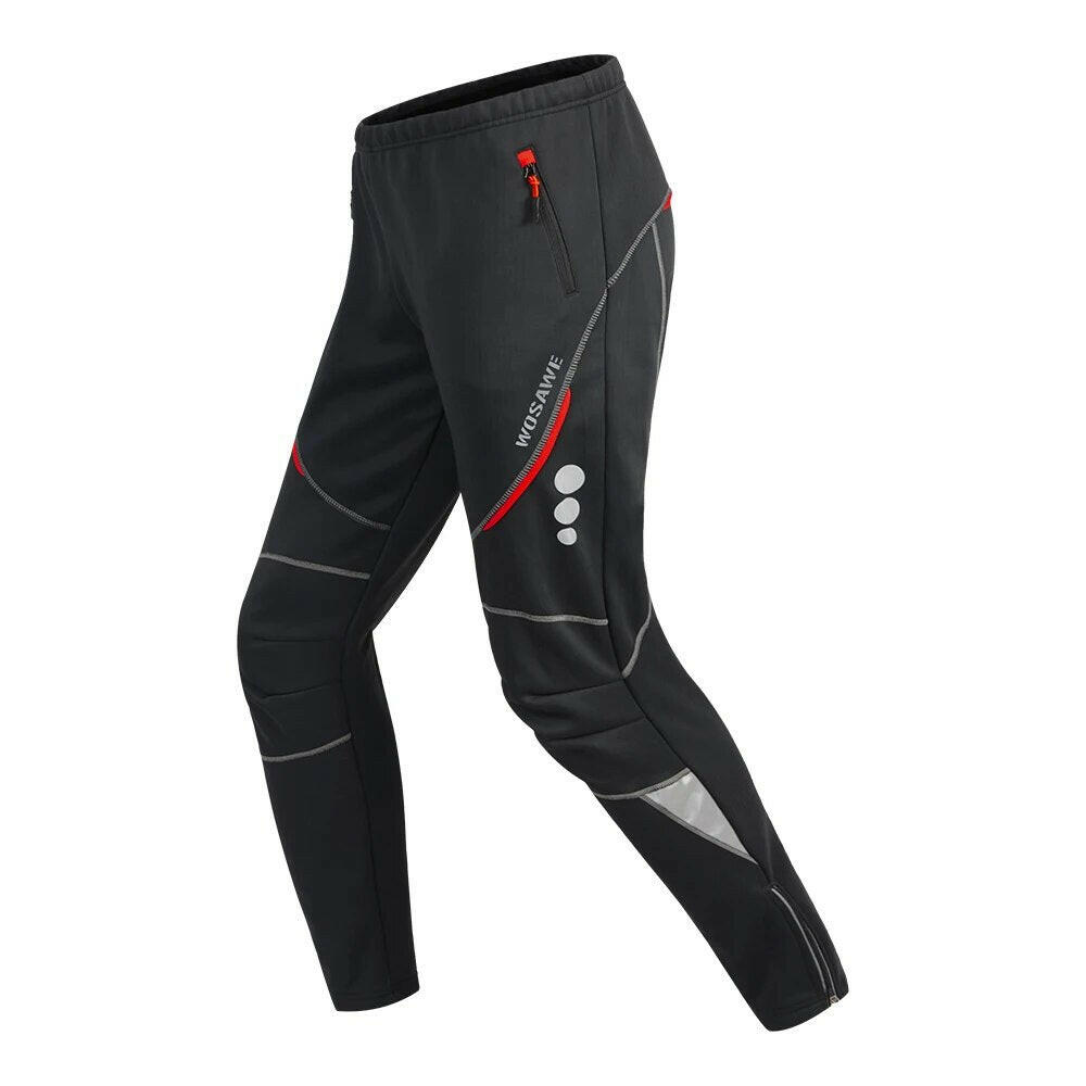 WOSAWE Winter Men's Cycling Outfit Fleece Warm MTB Jacket Reflective Cycling Sportwear Jerseys Pant Suit Thermal Sportwear-WAYBIKER