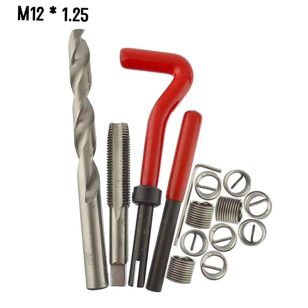 15pcs/20pcs/30pcs Metric Thread Repair Insert Kit M5 M6 M8 M10 M12 M14 Helicoil Car Pro Coil Tool Car Repair Tool-WAYBIKER