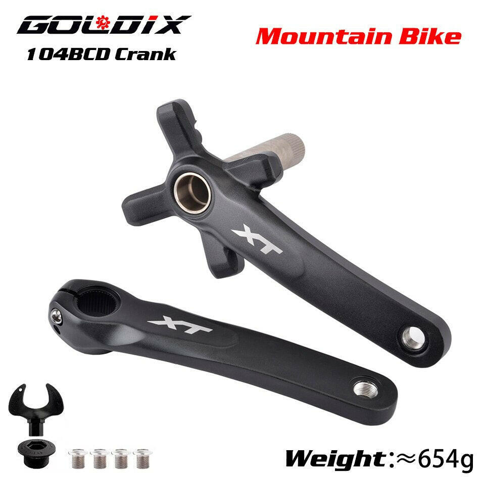 GOLDIX XT Bicycle Crankset 104BCD Chainring Wide Narrow 32-42T 170/175mm Forged Crank Compatible with SHIMANO/SRAM 11-12Speed-WAYBIKER