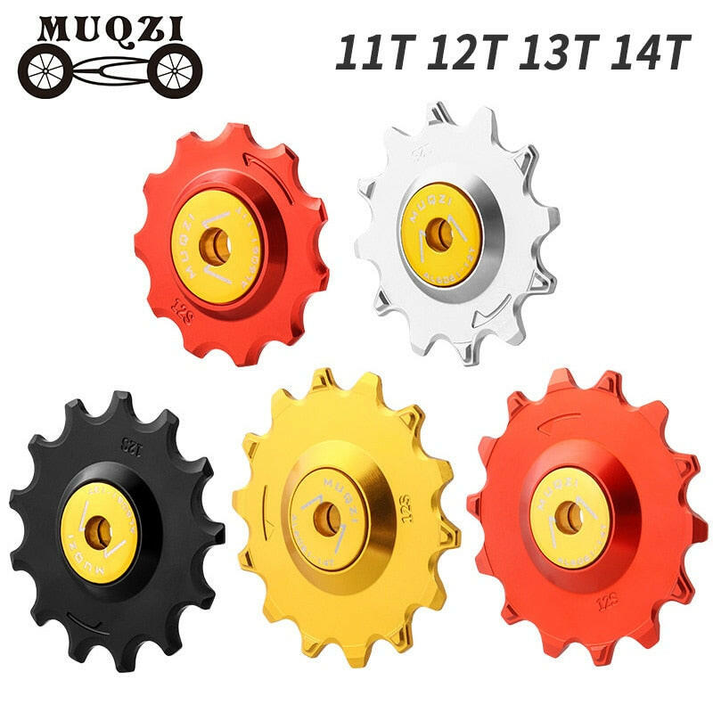 MUQZI Bike Pulley 11T 12T 13T 14T Rear Derailleur Jockey Wheel 7 8 9 10 11 12 Speed Chain Ceramic Pulley-WAYBIKER